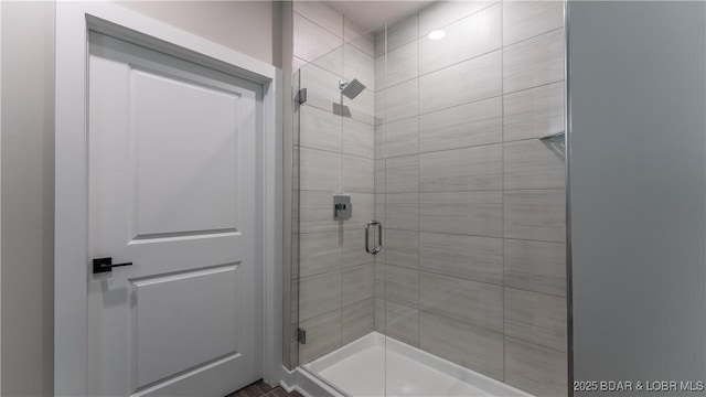 bathroom featuring walk in shower