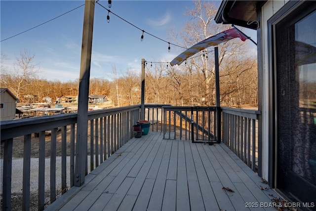 view of wooden deck