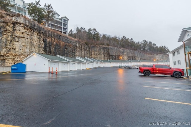 view of parking / parking lot