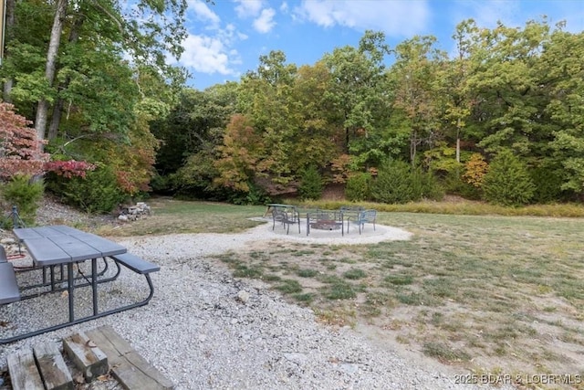 view of yard featuring a patio