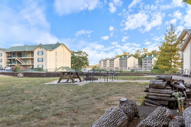 view of community with a lawn