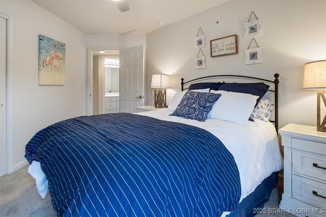 view of carpeted bedroom