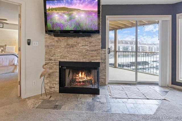 view of carpeted living room