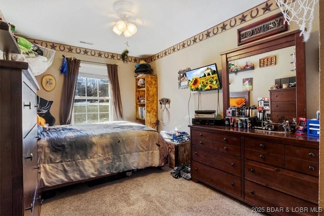 view of carpeted bedroom