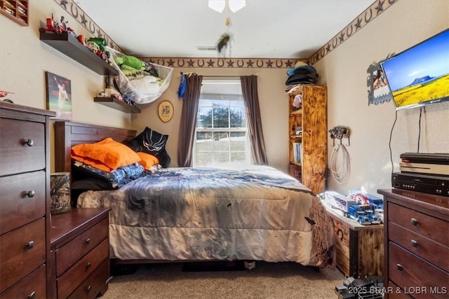 view of carpeted bedroom