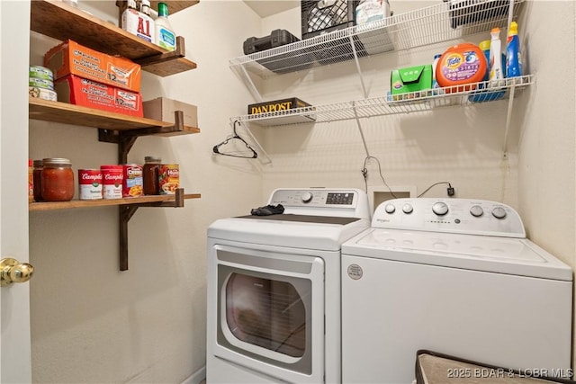 laundry area with washer and dryer