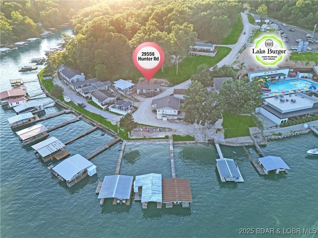29556 Hunter Rd, Gravois Mills, MO 63069 - aerial view of a nearby body of water and a forest