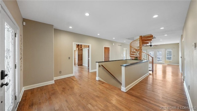 kitchen featuring light hardwood / wood-style floors