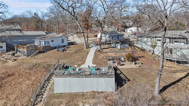 view of yard featuring a deck