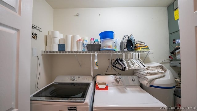 laundry area with separate washer and dryer