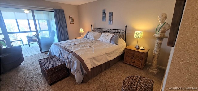 view of carpeted bedroom