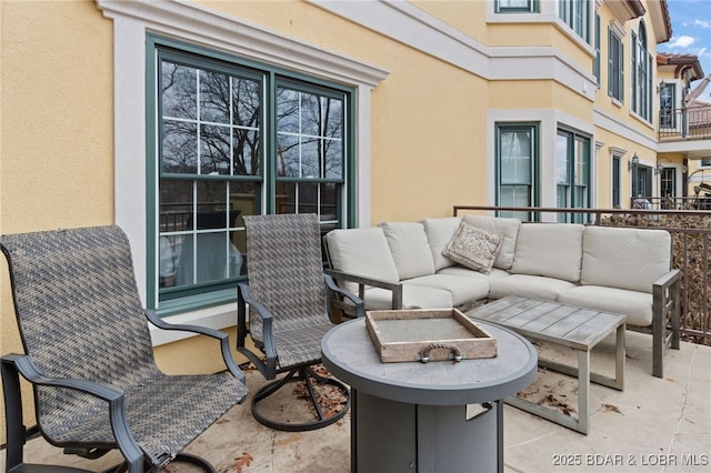 view of patio / terrace with an outdoor living space