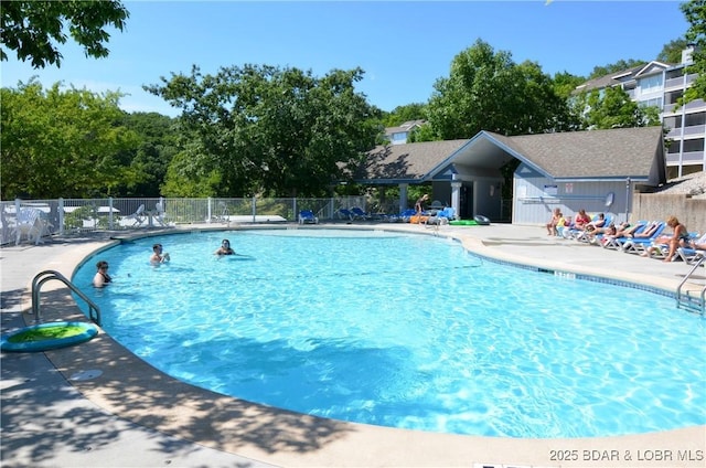 view of pool with a patio area