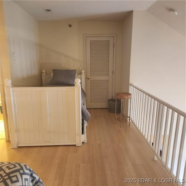 unfurnished bedroom featuring light hardwood / wood-style floors