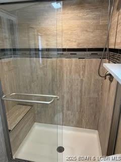 bathroom with walk in shower