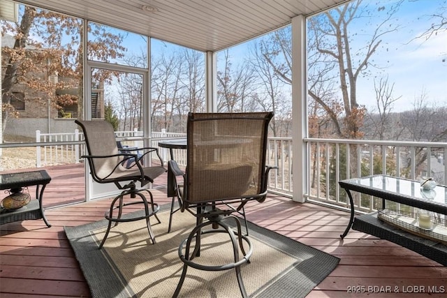 sunroom with a wealth of natural light