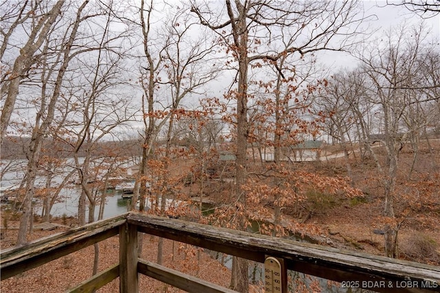 view of yard with a water view