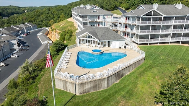 view of pool with a patio