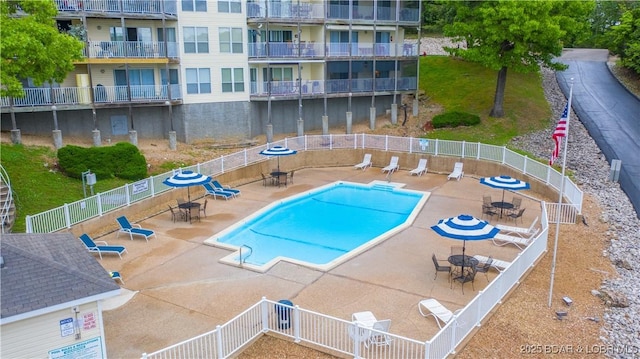 view of pool with a patio area