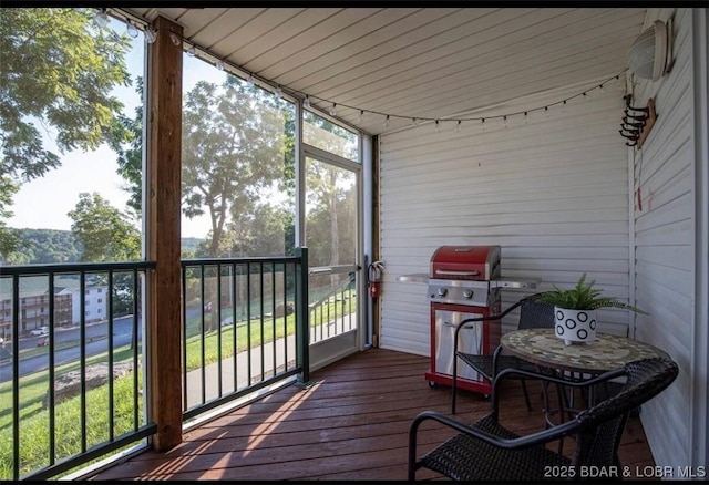 view of sunroom