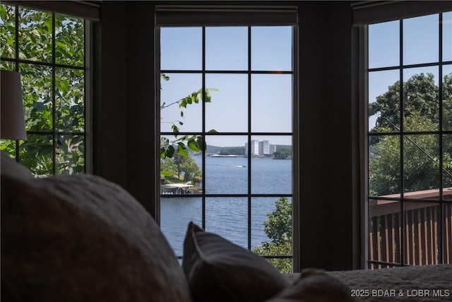 room details with a water view