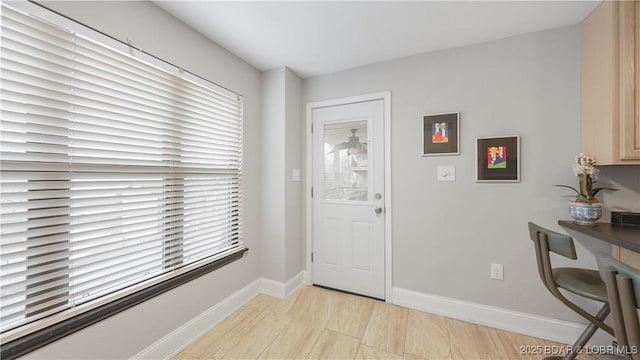 entryway featuring light hardwood / wood-style floors