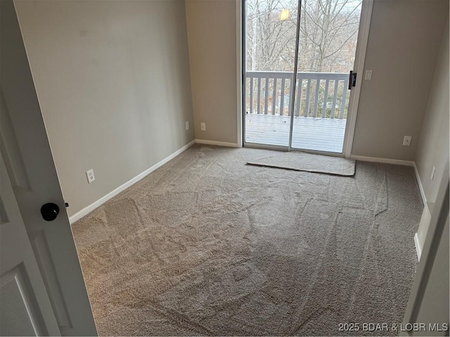 view of carpeted empty room