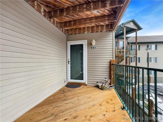 view of wooden deck