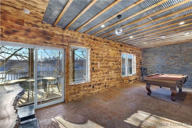 playroom with carpet flooring and pool table