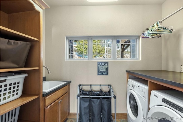 175 Black Rock Rd, Camdenton, MO 65020 - laundry area featuring separate washer and dryer and cabinet space
