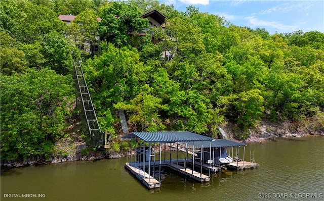 175 Black Rock Rd, Camdenton, MO 65020 - dock area featuring a water view and boat lift