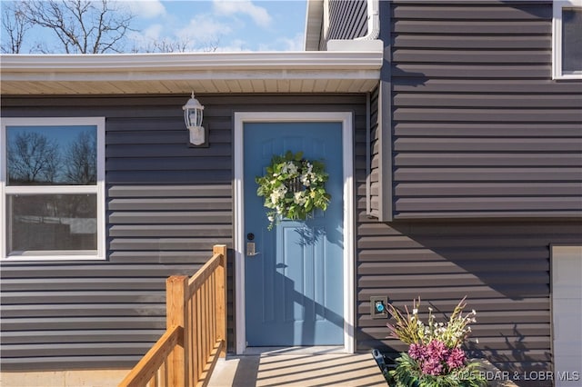 view of doorway to property