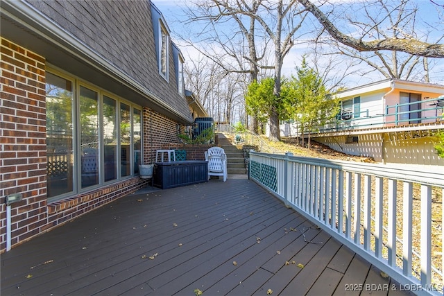 view of wooden deck