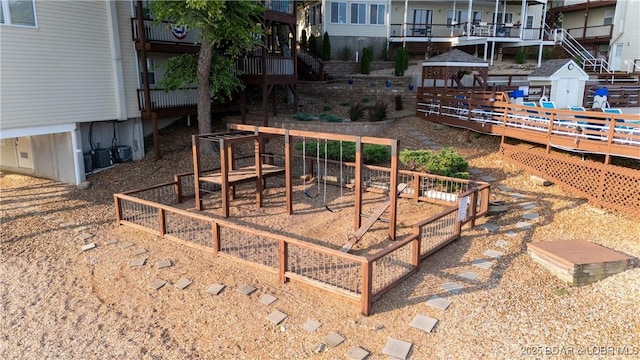 view of yard with a gazebo