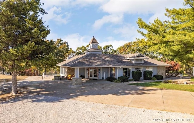 view of front of house with french doors