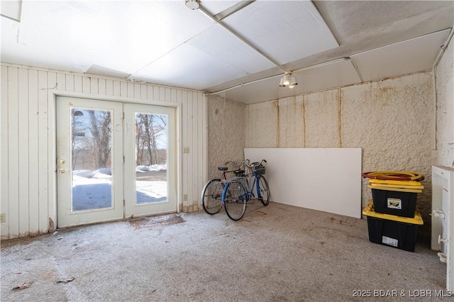 interior space featuring carpet