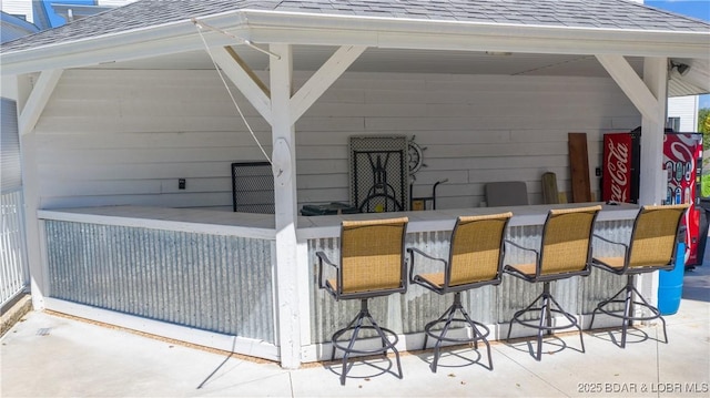 view of patio featuring outdoor dry bar