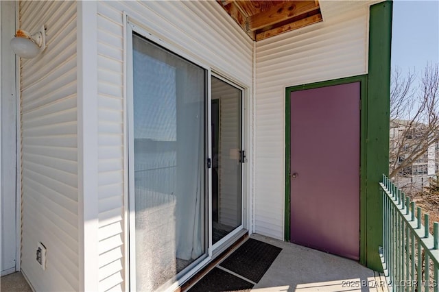 view of doorway to property