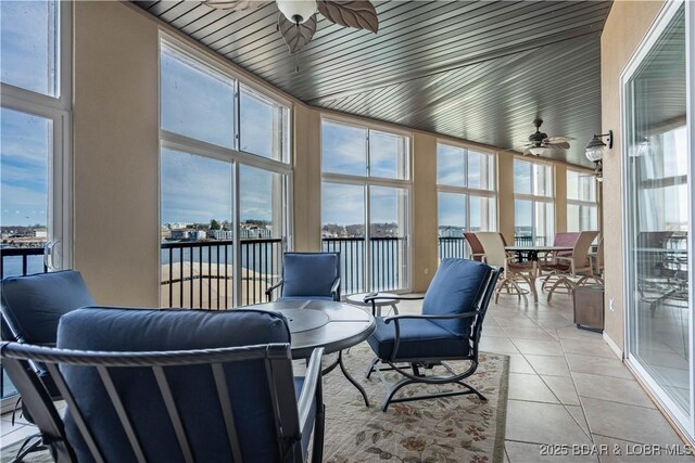 1184 Jeffries Rd Unit 416, Osage Beach, MO 65065 - sunroom featuring a ceiling fan