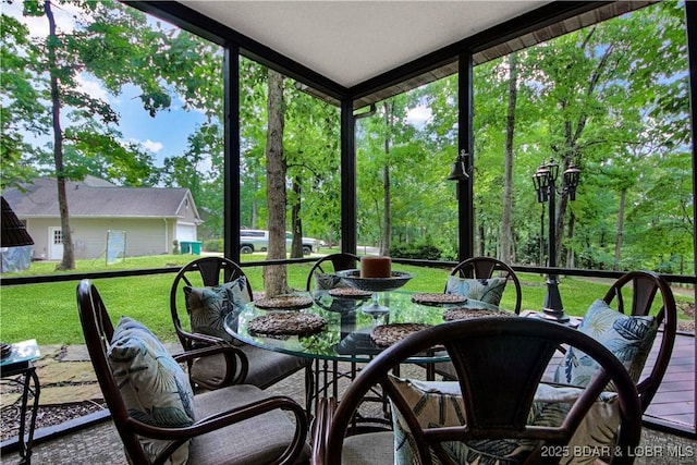 sunroom featuring a wealth of natural light