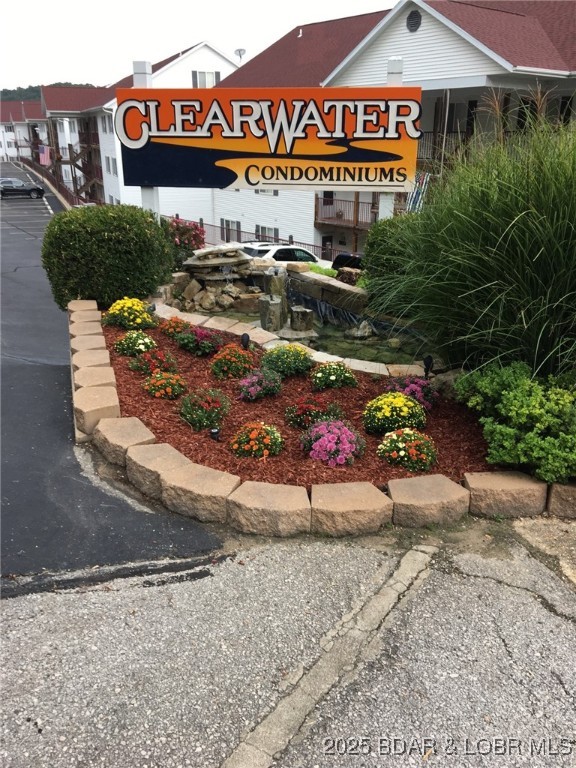 view of community sign