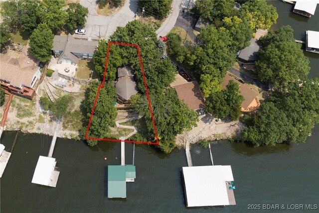136 Rambling Acres Dr, Gravois Mills, MO 65037 - birds eye view of property with a water view