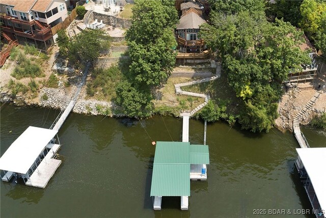 136 Rambling Acres Dr, Gravois Mills, MO 65037 - aerial view with a water view