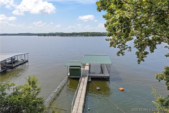 136 Rambling Acres Dr, Gravois Mills, MO 65037 - dock area featuring a water view