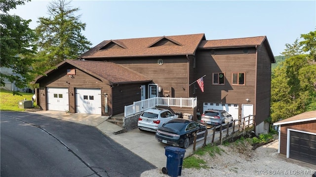 view of front of property with central air condition unit