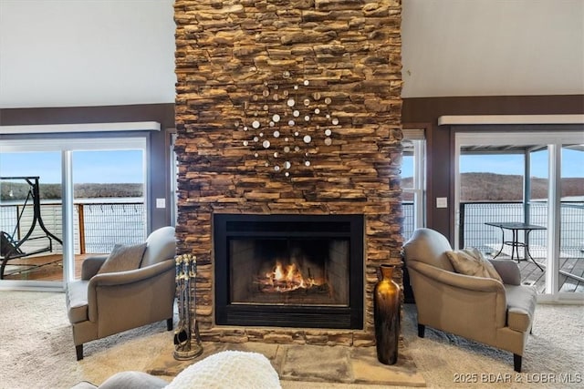 222 Park Place Ln Unit 4A, Kaiser, MO 65047 - detailed view of carpet flooring and a fireplace