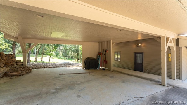 view of patio with a carport