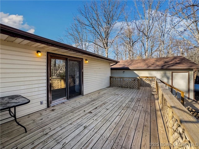 view of wooden deck