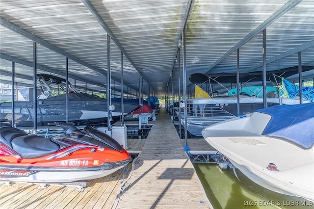 dock area featuring boat lift