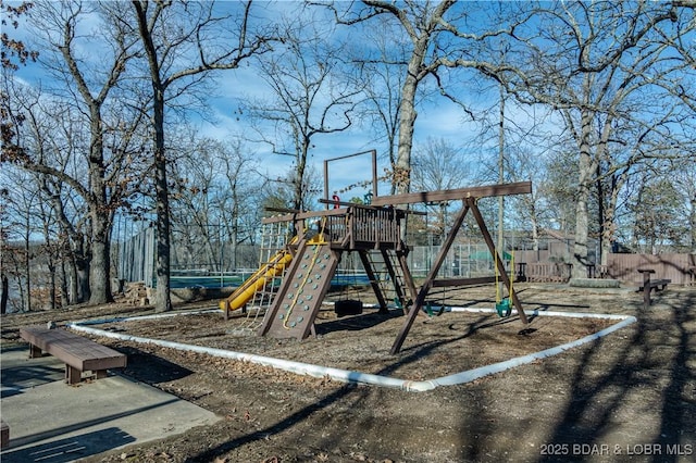 community playground featuring fence